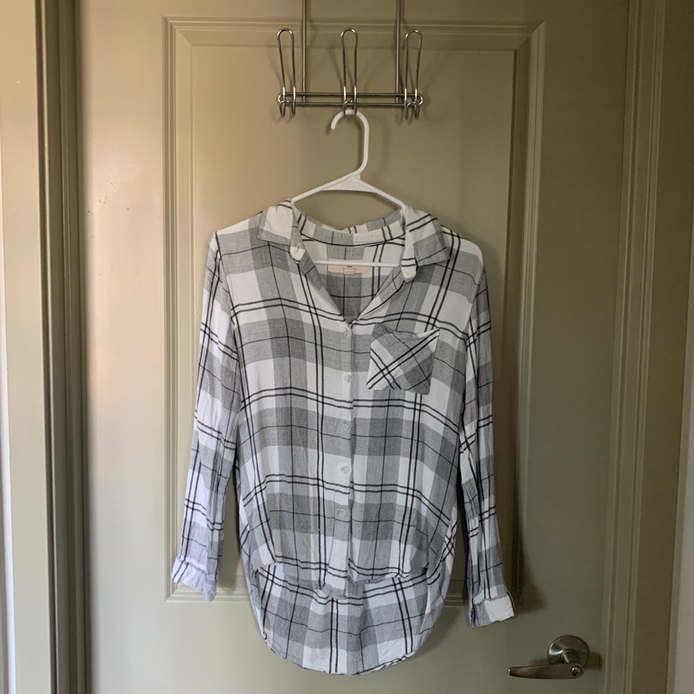 Flannel Button-Up Top